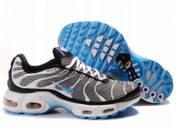 New Men'S Nike Air Max Tn White/Black/Deepskyblue